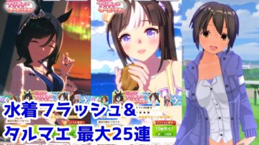 【ウマ娘】水着エイシンフラッシュ&水着ホッコータルマエ ピックアップガチャ 最大25連【ウマ娘プリティーダービー】