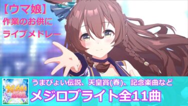 【ウマ娘】【作業用】メジロブライト全11曲ライブメドレー、うまぴょい伝説など【ライブシアター】