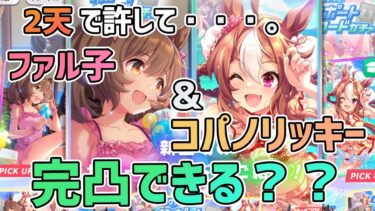 【ウマ娘】2天で許して・・。ファル子＆コパノリッキー サポカ【完凸できる？？】