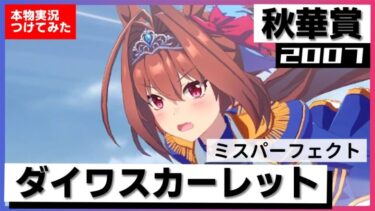 【史実競馬レースを再現！】ダイワスカーレット VS ウオッカ　2007年 秋華賞 (G1)　牝馬最強世代の頂点へ『外からダービー馬が襲ってくる！』実況：岡安譲アナ　名実況　ウマ娘　MAD